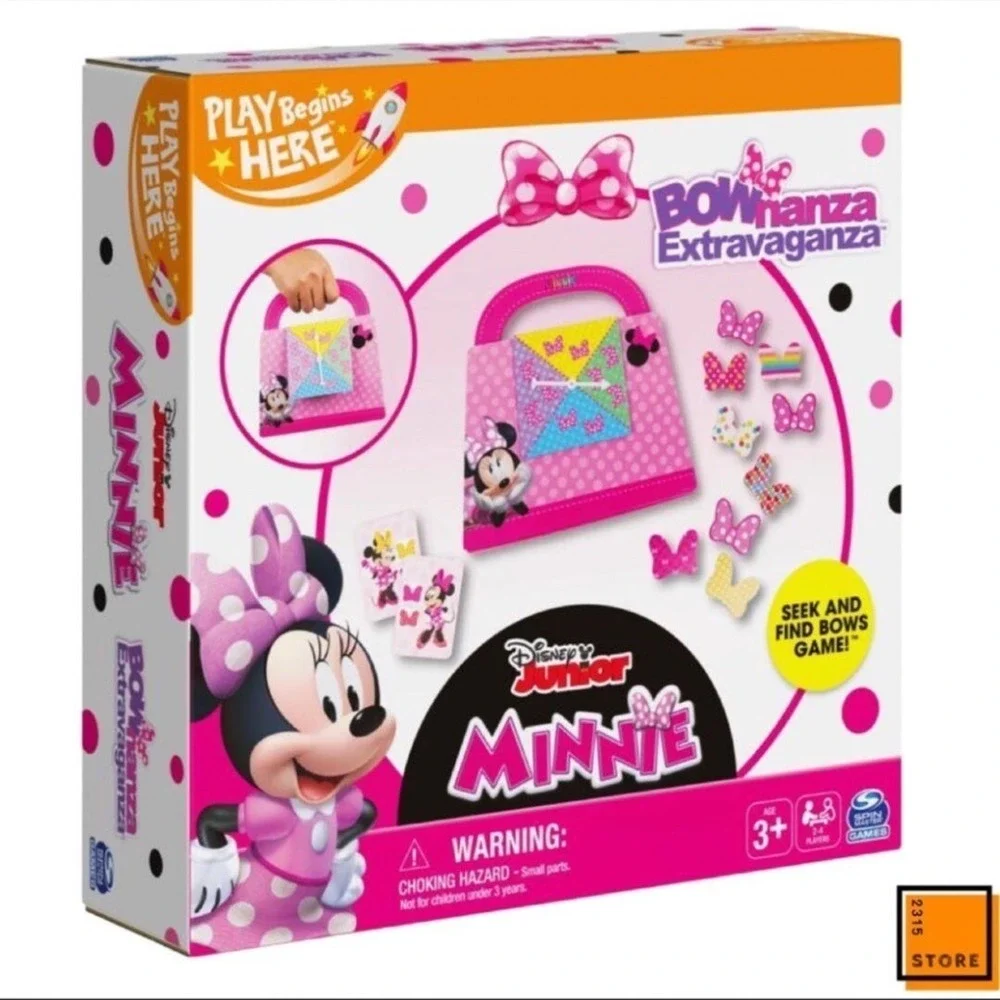 Disney Junior Minnie Mouse BOWnanza Extravaganza Seek & Find Bows Game 3+ NIB